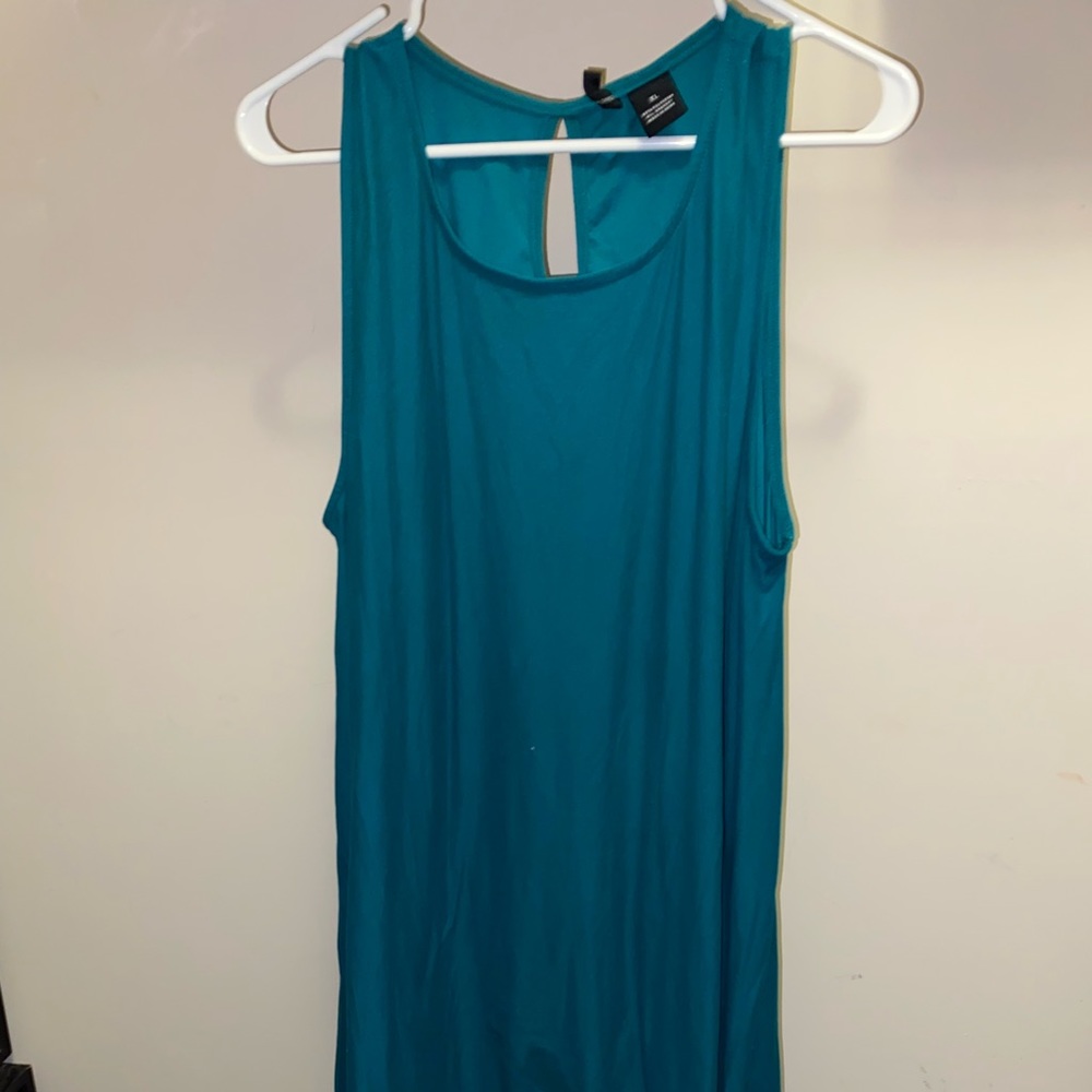 New Directions Teal Knee-Length Dress
